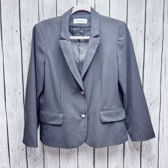 Women’s Calvin Klein Grey Blazer 14P - Picture 1 of 4